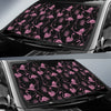 Flamingo Pink Print Pattern Car Sun Shade For Windshield