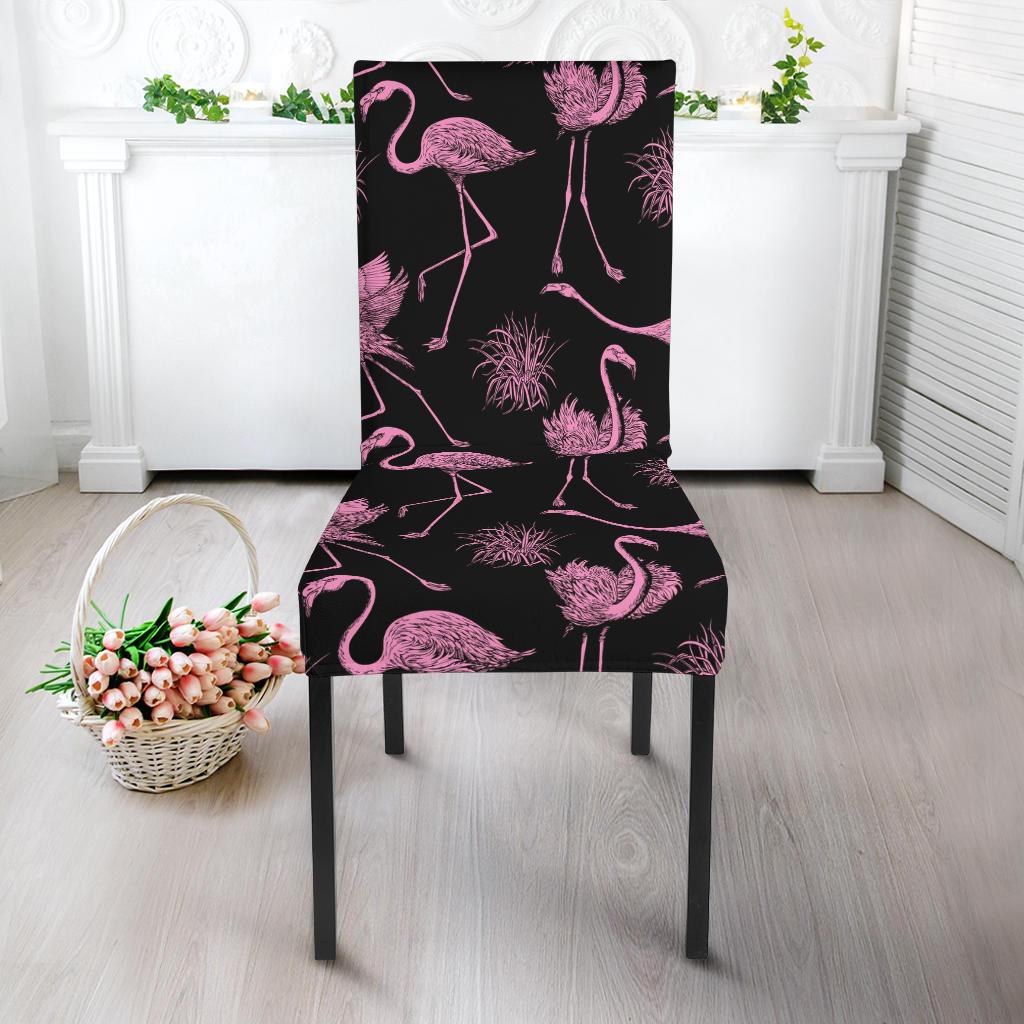 Flamingo Pink Print Pattern Dinning Chair Slipper-JTAMIGO.COM