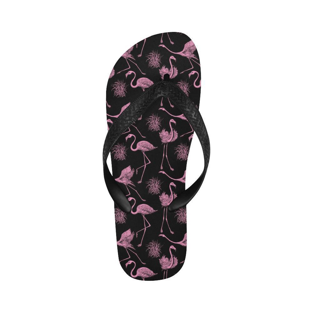 Flamingo Pink Print Pattern Flip Flops-JTAMIGO.COM