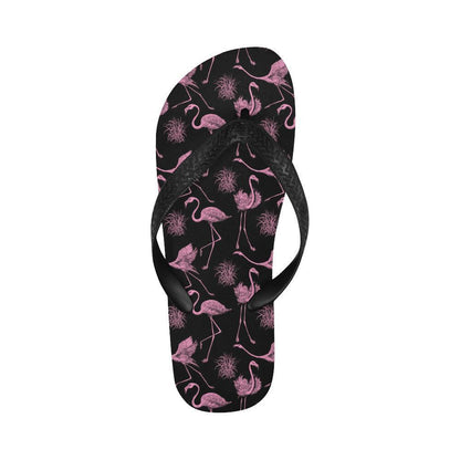 Flamingo Pink Print Pattern Flip Flops-JTAMIGO.COM