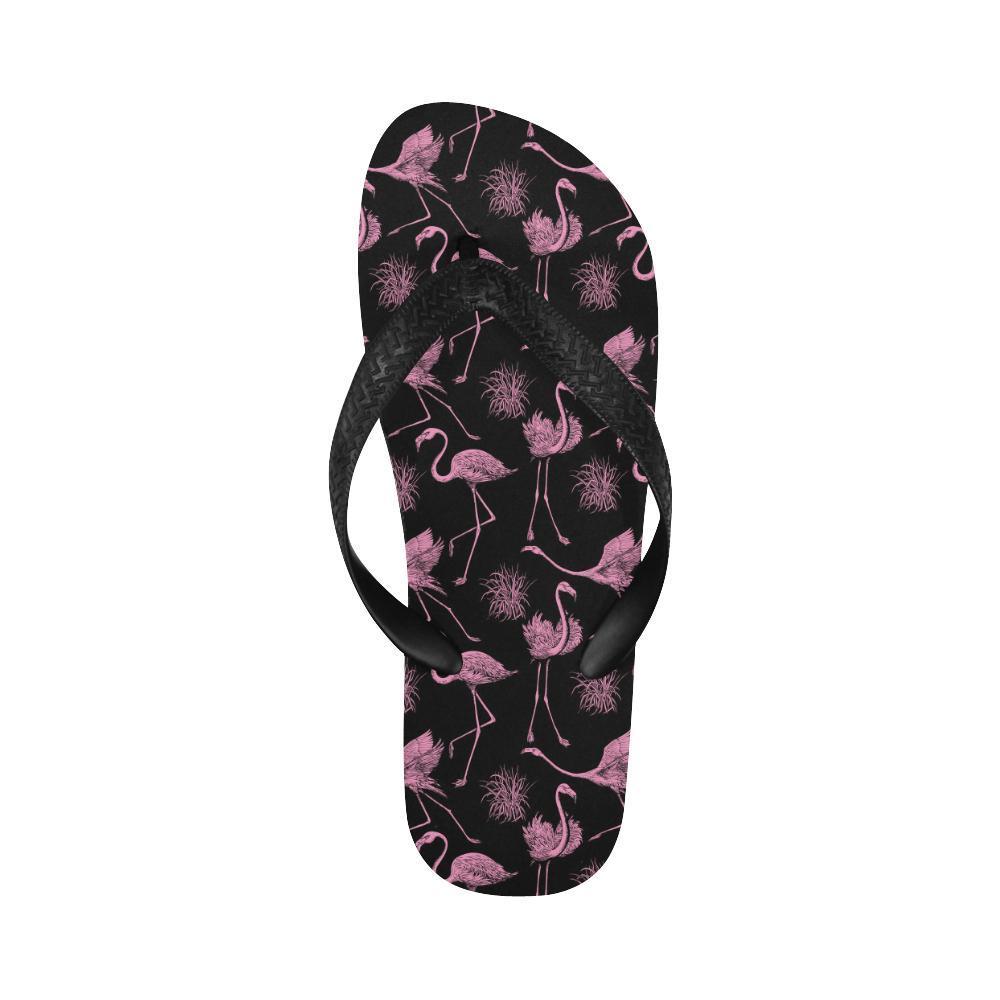 Flamingo Pink Print Pattern Flip Flops-JTAMIGO.COM