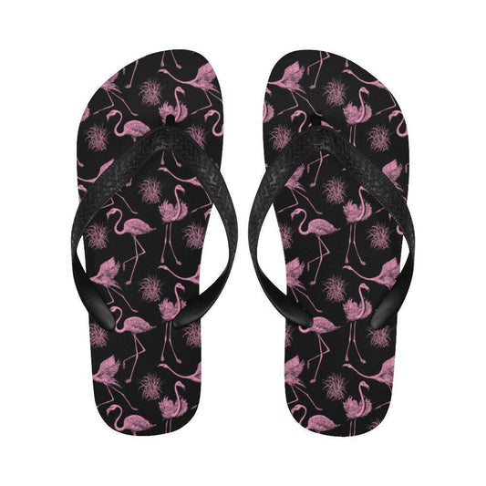 Flamingo Pink Print Pattern Flip Flops-JTAMIGO.COM