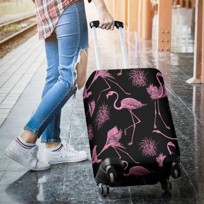 Flamingo Pink Print Pattern Luggage Cover Protector