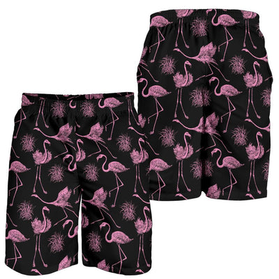 Flamingo Pink Print Pattern Mens Shorts-JTAMIGO.COM