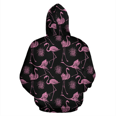 Flamingo Pink Print Pattern Pullover Hoodie