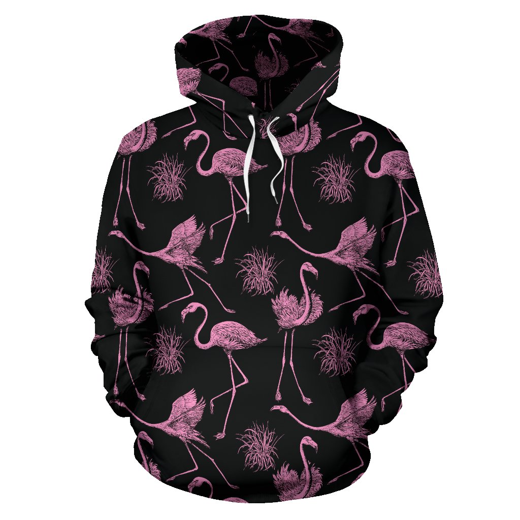 Flamingo Pink Print Pattern Pullover Hoodie