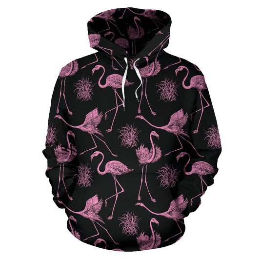 Flamingo Pink Print Pattern Pullover Hoodie