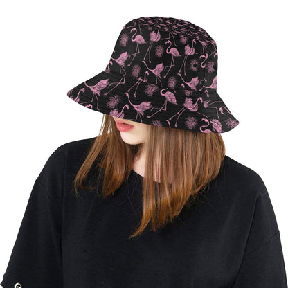 Flamingo Pink Print Pattern Unisex Bucket Hat