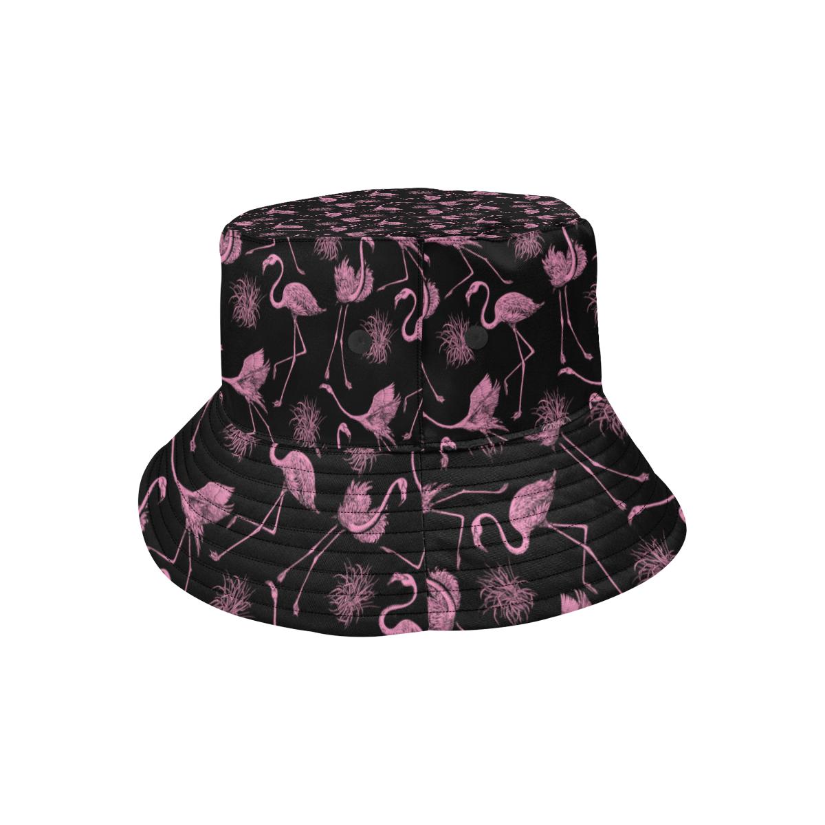 Flamingo Pink Print Pattern Unisex Bucket Hat