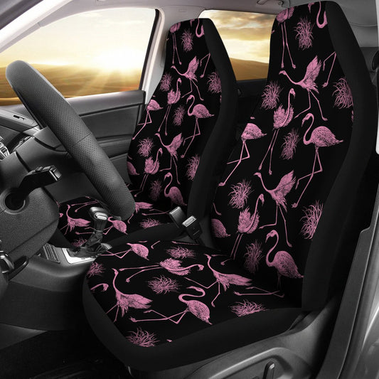 Flamingo Pink Print Pattern Universal Fit Car Seat Covers