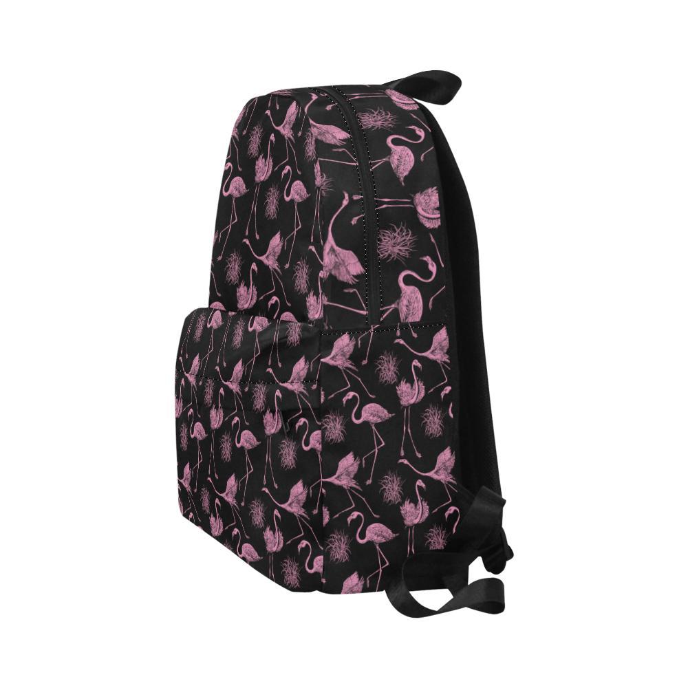 Flamingo Pink Print Pattern Waterproof Backpack-JTAMIGO.COM