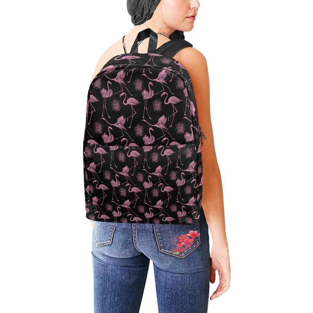 Flamingo Pink Print Pattern Waterproof Backpack-JTAMIGO.COM
