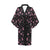 Flamingo Pink Print Pattern Women Short Kimono Robe