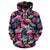 Flamingo Tropical leaves Neon Print Pullover Hoodie