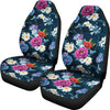 Floral Blue Themed Print Universal Fit Car Seat Covers