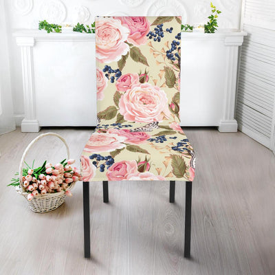 Floral Pink Butterfly Print Dinning Chair Slipper-JTAMIGO.COM