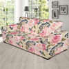 Floral Pink Butterfly Print Sofa Slipcover-JTAMIGO.COM