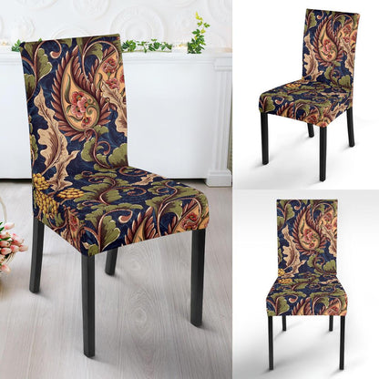 Floral Vintage Classic Print Dinning Chair Slipper-JTAMIGO.COM