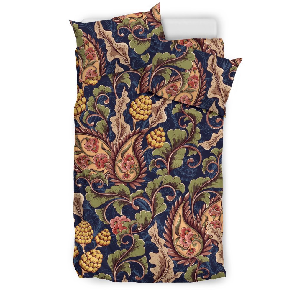Floral Vintage Classic Print Duvet Cover Bedding Set