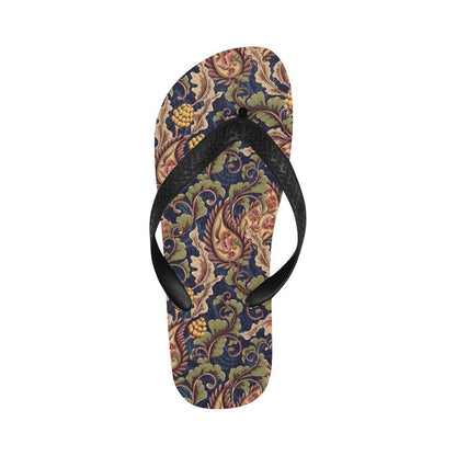 Floral Vintage Classic Print Flip Flops-JTAMIGO.COM