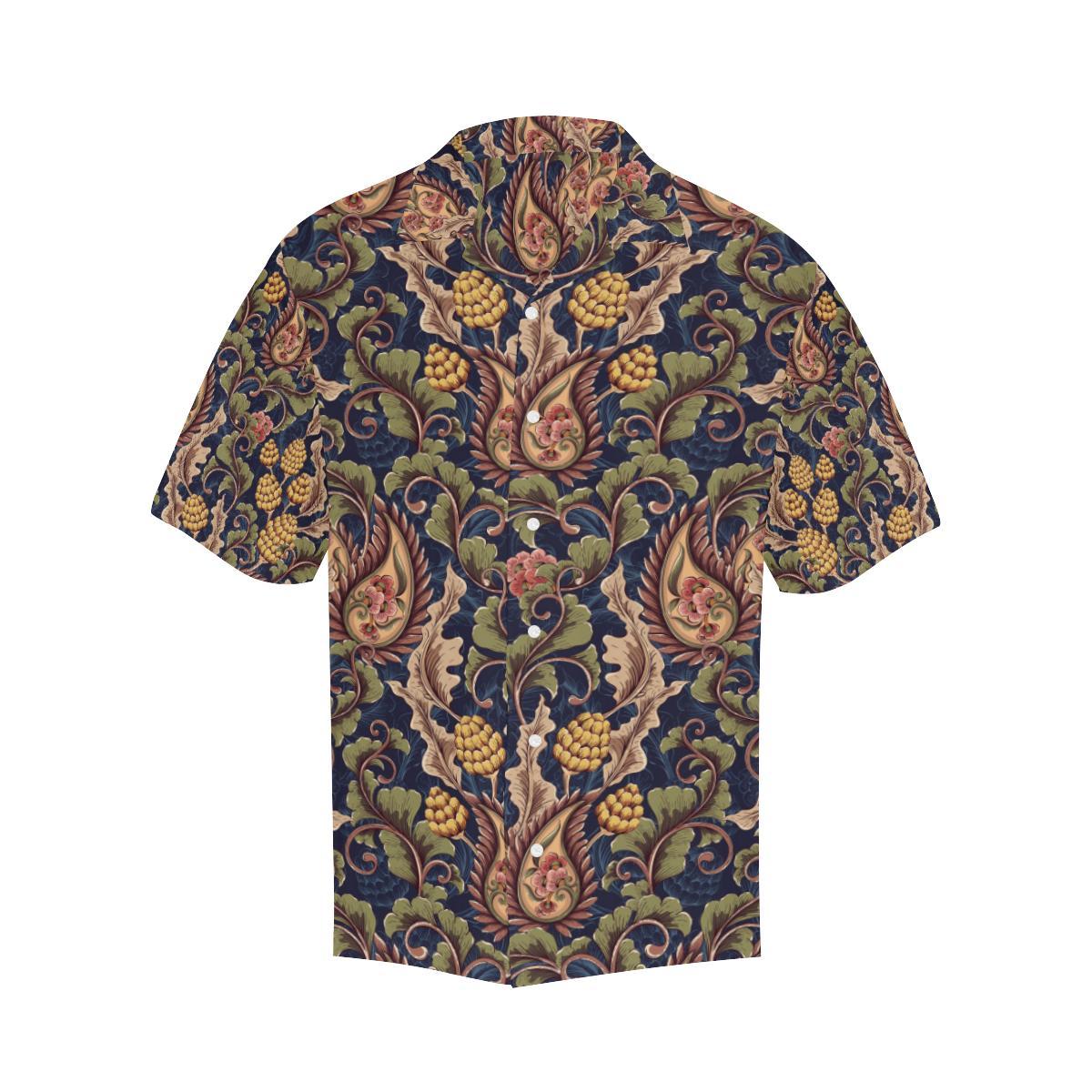 Floral Vintage Classic Print Men Aloha Hawaiian Shirt