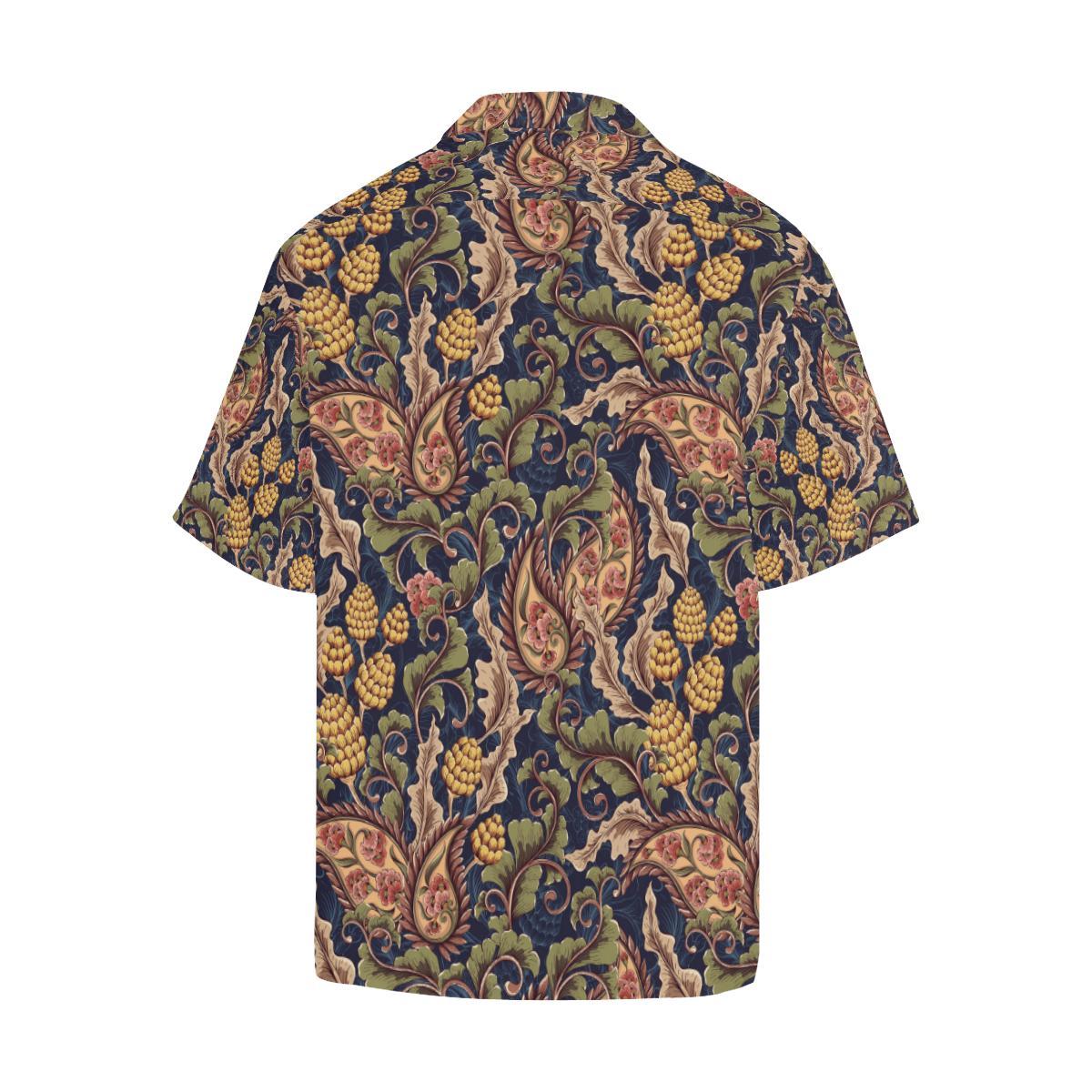 Floral Vintage Classic Print Men Aloha Hawaiian Shirt