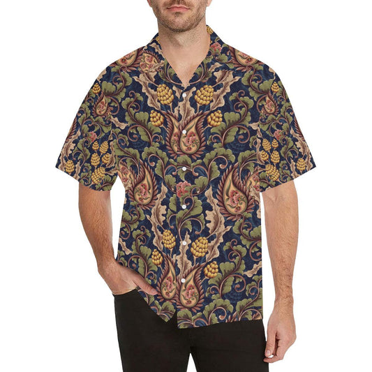 Floral Vintage Classic Print Men Aloha Hawaiian Shirt