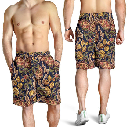 Floral Vintage Classic Print Mens Shorts-JTAMIGO.COM