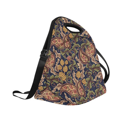Floral Vintage Classic Print Neoprene Lunch Bag (Model 1669)(Large)-JTAMIGO.COM