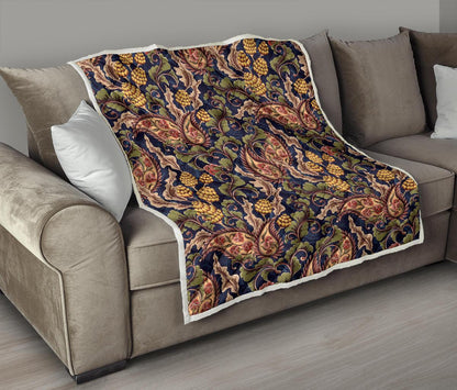 Floral Vintage Classic Print Premium Quilt-JTAMIGO.COM