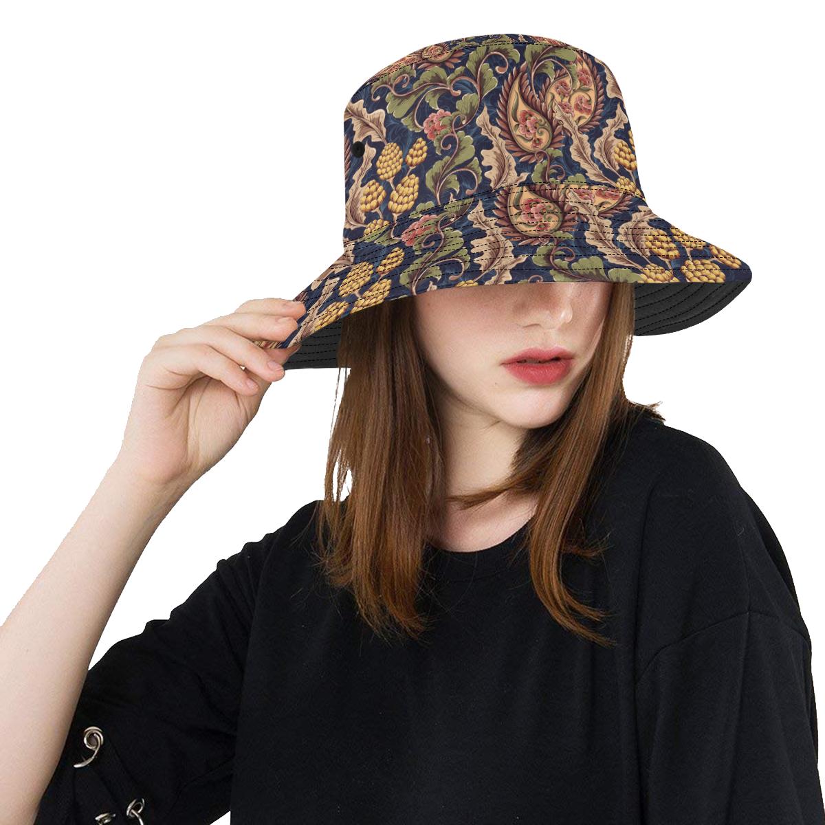 Floral Vintage Classic Print Unisex Bucket Hat