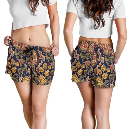 Floral Vintage Classic Print Women Shorts-JTAMIGO.COM