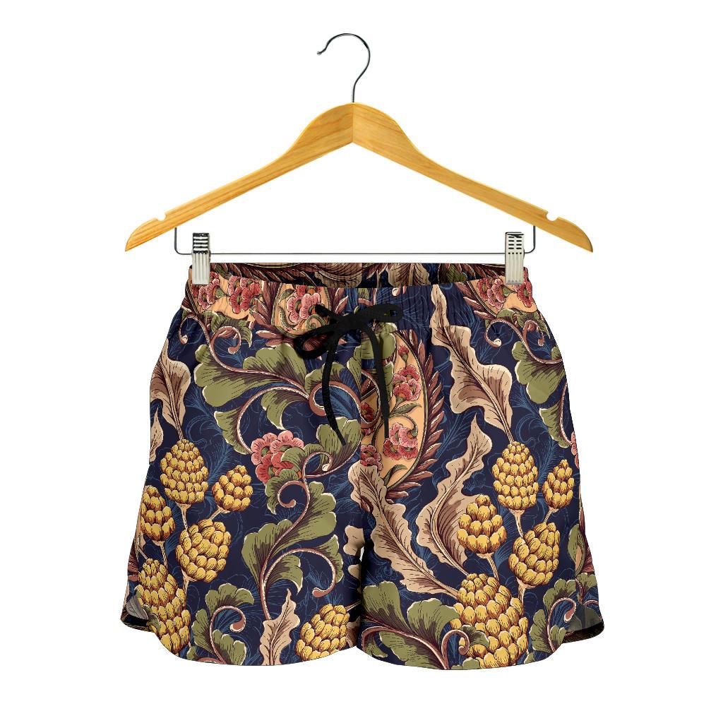 Floral Vintage Classic Print Women Shorts-JTAMIGO.COM
