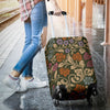Floral Vintage Print Pattern Luggage Cover Protector