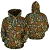 Floral Vintage Print Pattern Pullover Hoodie