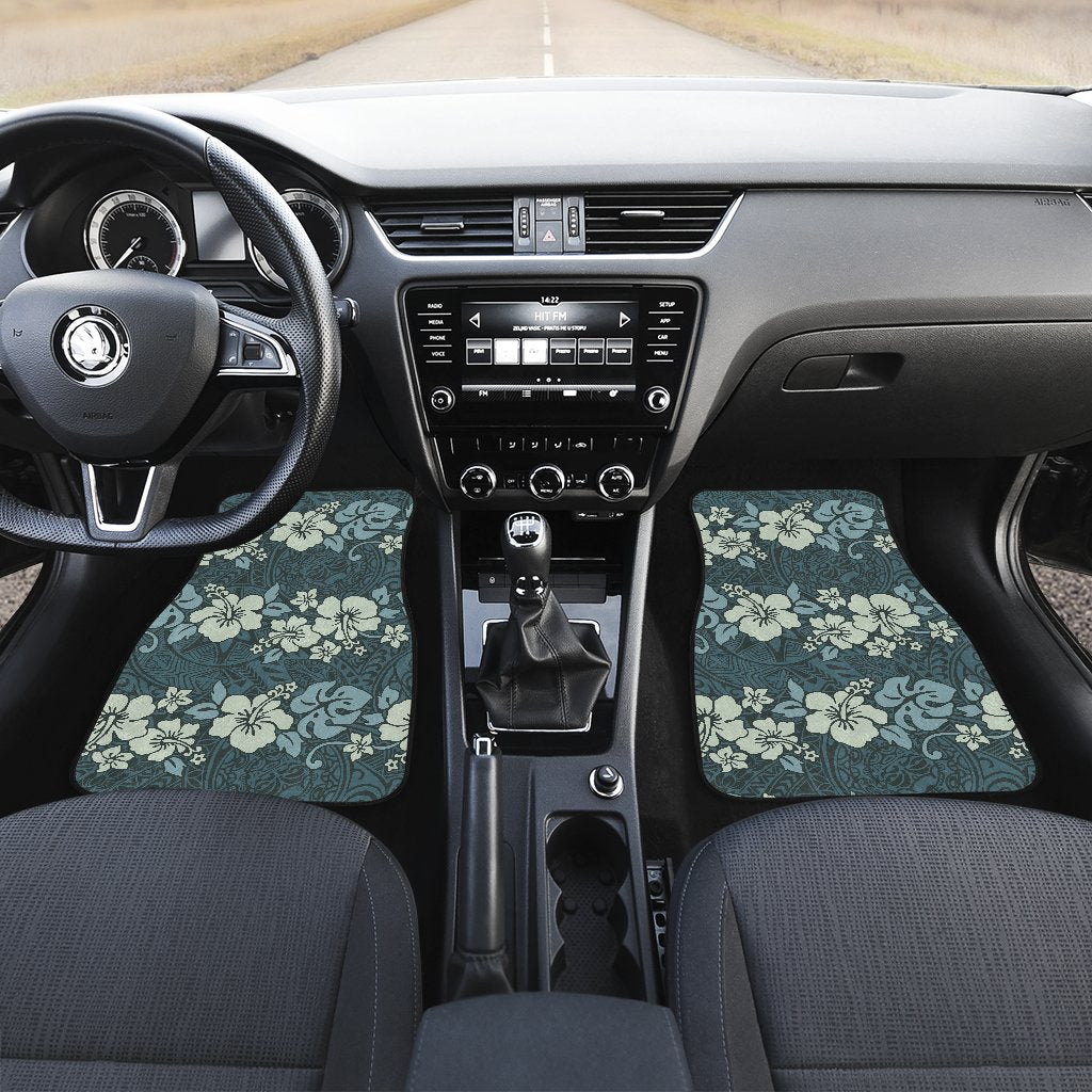 Flower Hawaiian Hibiscus Style Print Pattern Car Floor Mats