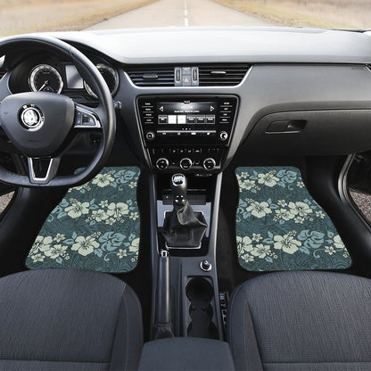 Flower Hawaiian Hibiscus Style Print Pattern Car Floor Mats