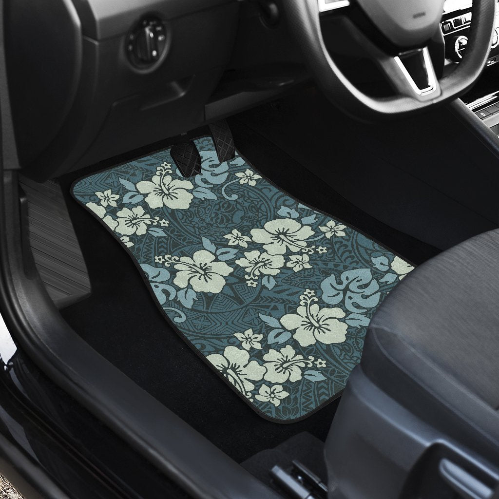 Flower Hawaiian Hibiscus Style Print Pattern Car Floor Mats