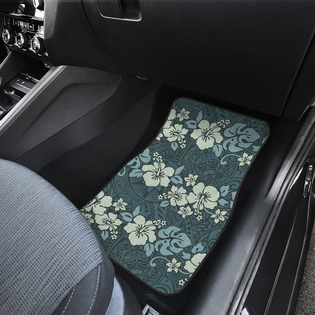 Flower Hawaiian Hibiscus Style Print Pattern Car Floor Mats