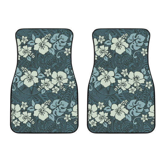 Flower Hawaiian Hibiscus Style Print Pattern Car Floor Mats