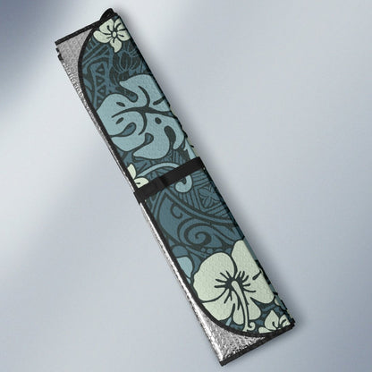Flower Hawaiian Hibiscus Style Print Pattern Car Sun Shade For Windshield