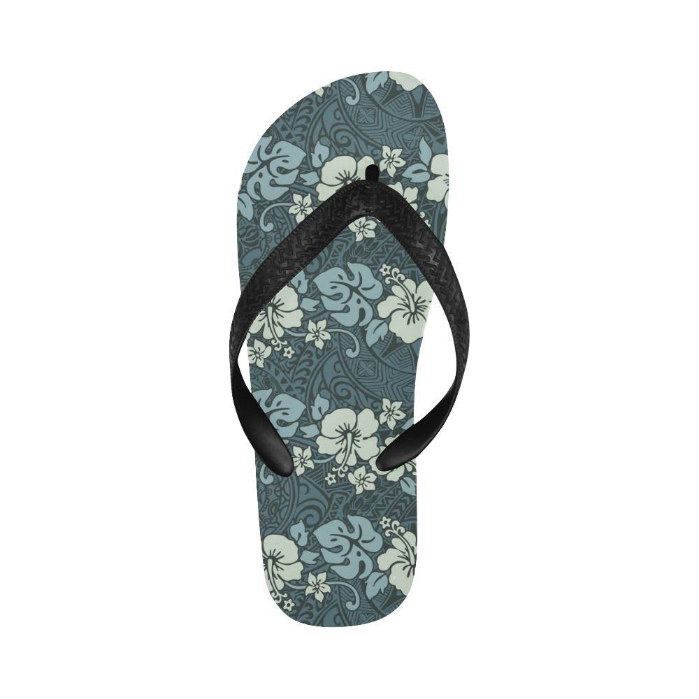 Flower Hawaiian Hibiscus Style Print Pattern Flip Flops-JTAMIGO.COM