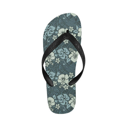 Flower Hawaiian Hibiscus Style Print Pattern Flip Flops-JTAMIGO.COM
