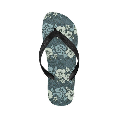 Flower Hawaiian Hibiscus Style Print Pattern Flip Flops-JTAMIGO.COM