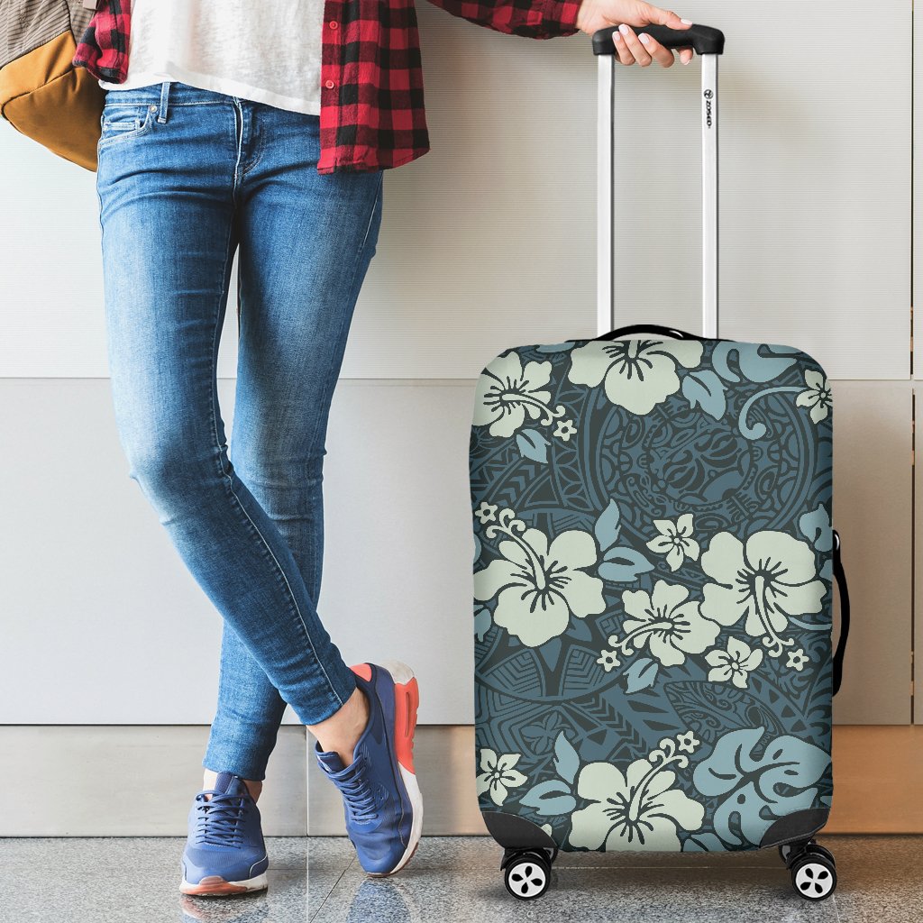 Flower Hawaiian Hibiscus Style Print Pattern Luggage Cover Protector