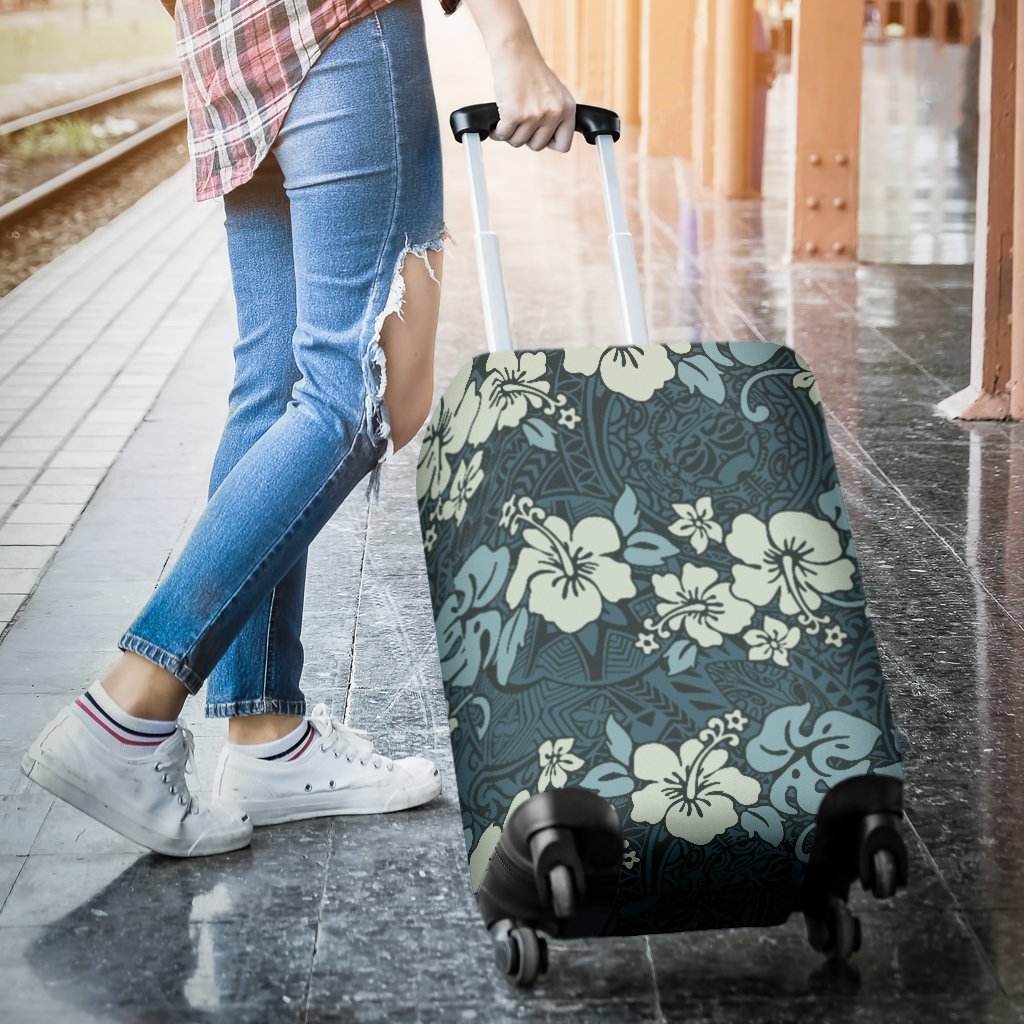 Flower Hawaiian Hibiscus Style Print Pattern Luggage Cover Protector