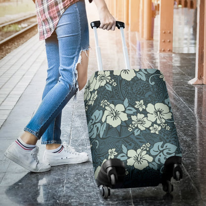 Flower Hawaiian Hibiscus Style Print Pattern Luggage Cover Protector