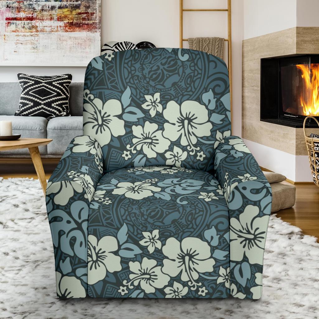 Flower Hawaiian Hibiscus Style Print Pattern Single Sofa Slipcover -JTAMIGO.COM