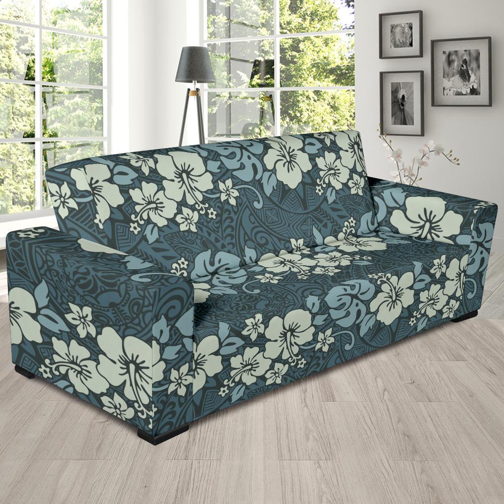 Flower Hawaiian Hibiscus Style Print Pattern Sofa Slipcover-JTAMIGO.COM
