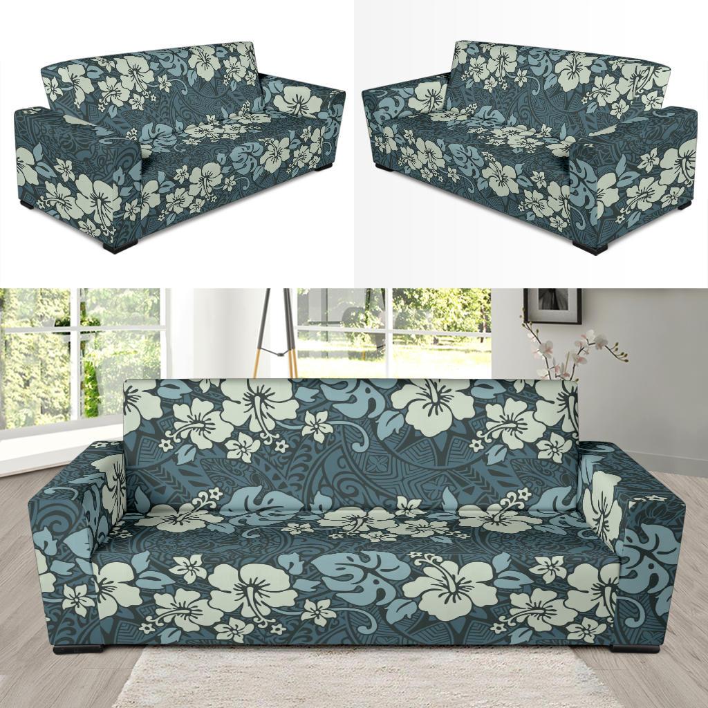 Flower Hawaiian Hibiscus Style Print Pattern Sofa Slipcover-JTAMIGO.COM